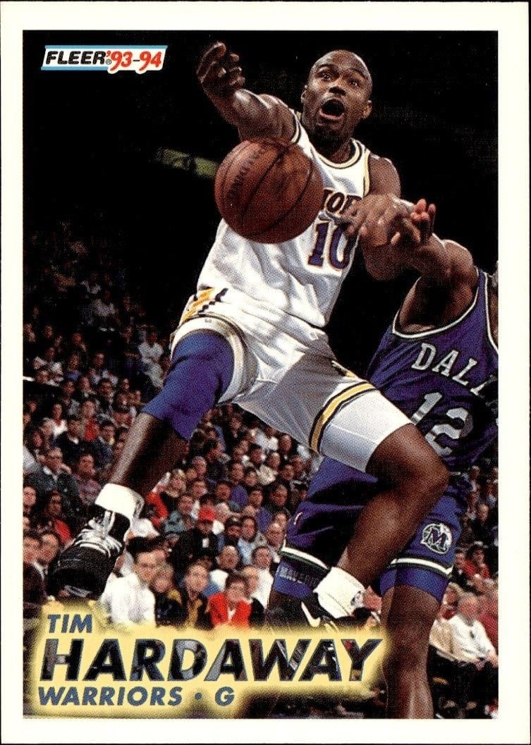 Tim Hardaway 1993-94 Fleer #67 Basketball Trading Card - Front 1993-94 Fleer Tim Hardaway #67 basketball trading card front