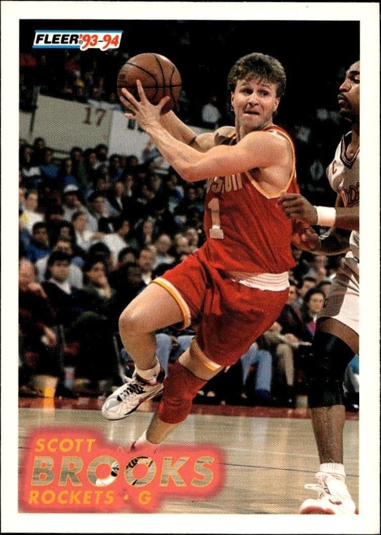Scott Brooks 1993-94 Fleer #74 Basketball Trading Card - Front 1993-94 Fleer Scott Brooks #74 basketball trading card front