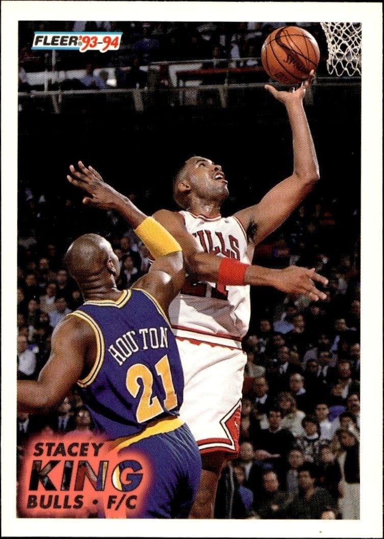 Stacey King 1993-94 Fleer #29 Basketball Trading Card - Front 1993-94 Fleer Stacey King #29 basketball trading card front