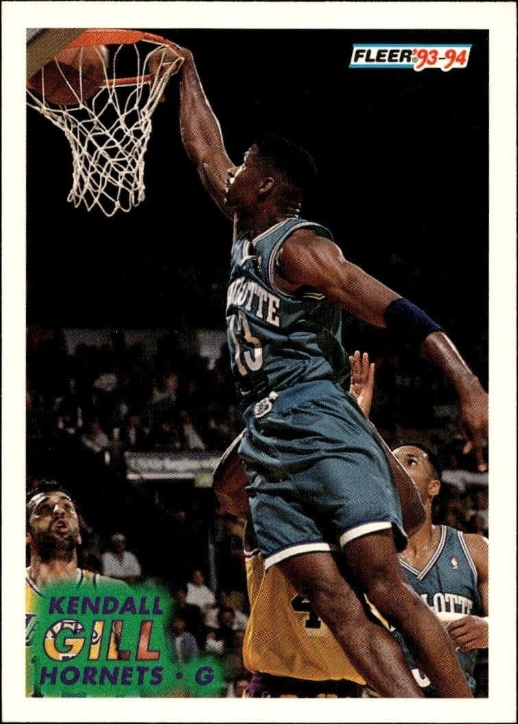 Kendall Gill 1993-94 Fleer #20 Basketball Trading Card - Front 1993-94 Fleer Kendall Gill #20 basketball trading card front