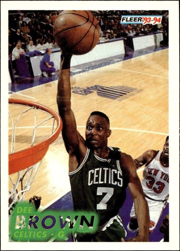 Dee Brown 1993-94 Fleer #10 Basketball Trading Card - Front 1993-94 Fleer Dee Brown #10 basketball trading card front