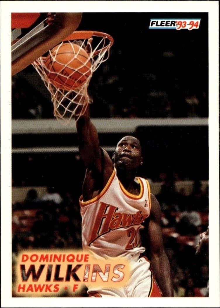 Dominique Wilkins 1993-94 Fleer #7 Basketball Trading Card - Front 1993-94 Fleer Dominique Wilkins #7 basketball trading card front