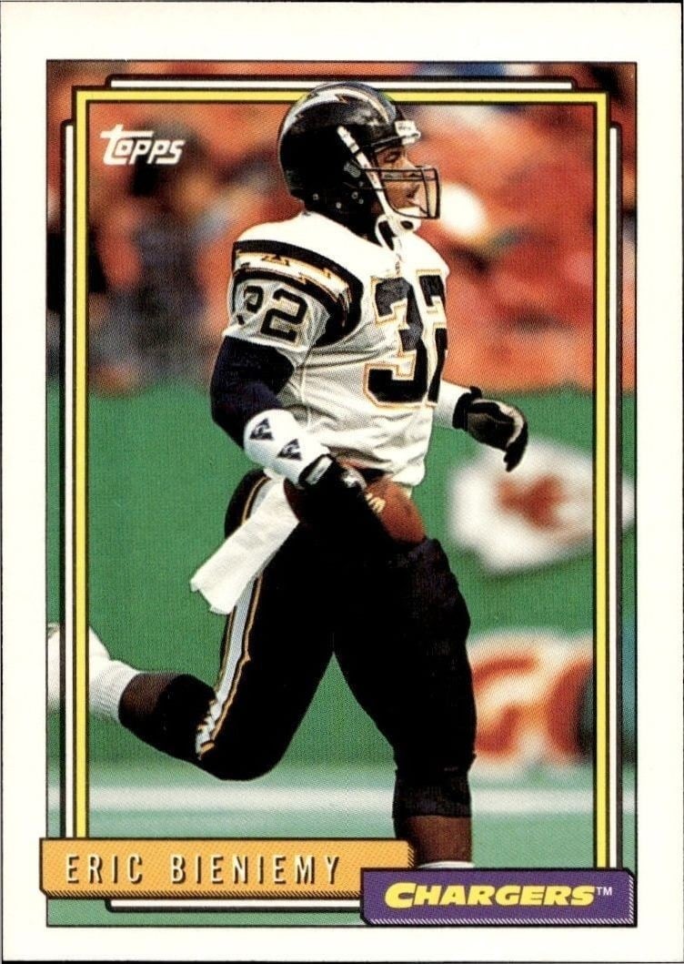 Eric Bieniemy 1992 Topps #95 Football Trading Card - Front 1992 Topps Eric Bieniemy #95 football trading card front