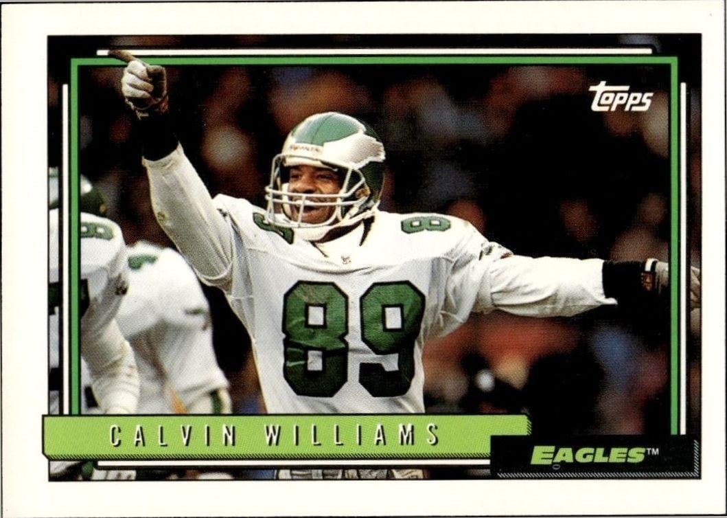 Calvin Williams 1992 Topps #54 Football Trading Card - Front 1992 Topps Calvin Williams #54 football trading card front