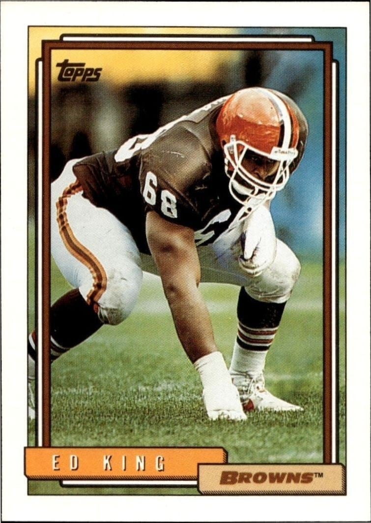 Ed King 1992 Topps #248 Football Trading Card - Front 1992 Topps Ed King #248 football trading card front