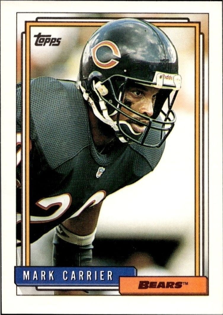 Mark Carrier 1992 Topps #43 Football Trading Card - Front 1992 Topps Mark Carrier #43 football trading card front