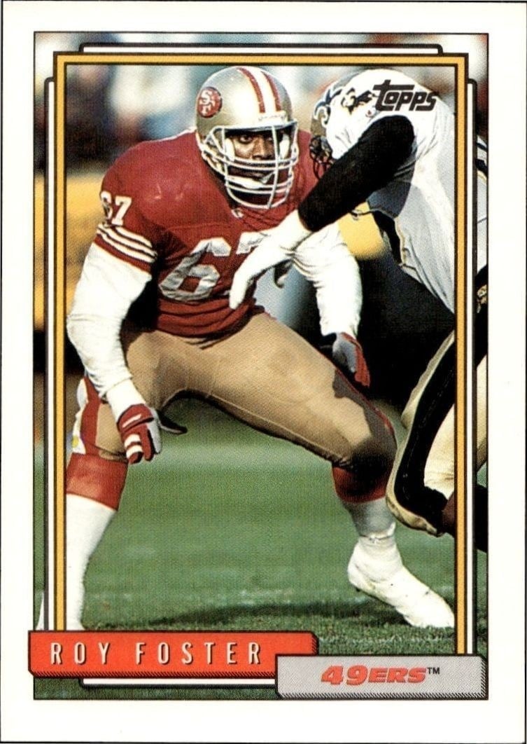 Roy Foster 1992 Topps #29 Football Trading Card - Front 1992 Topps Roy Foster #29 football trading card front