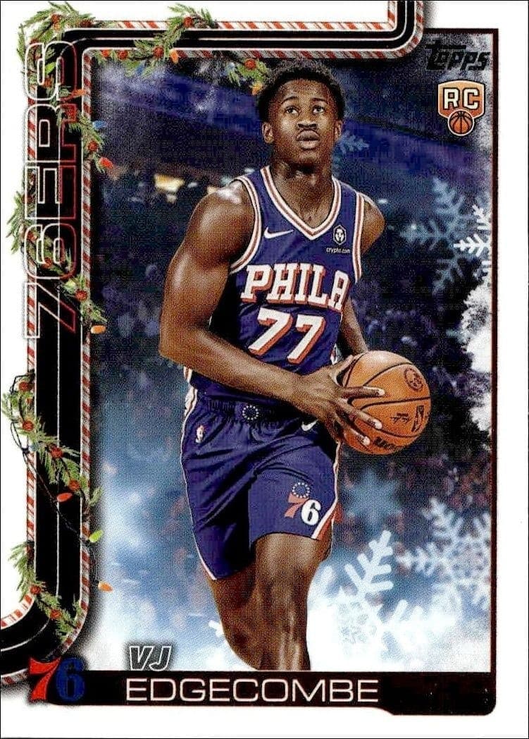 2025-26 Topps Holiday Vj Edgecombe #H163 trading card