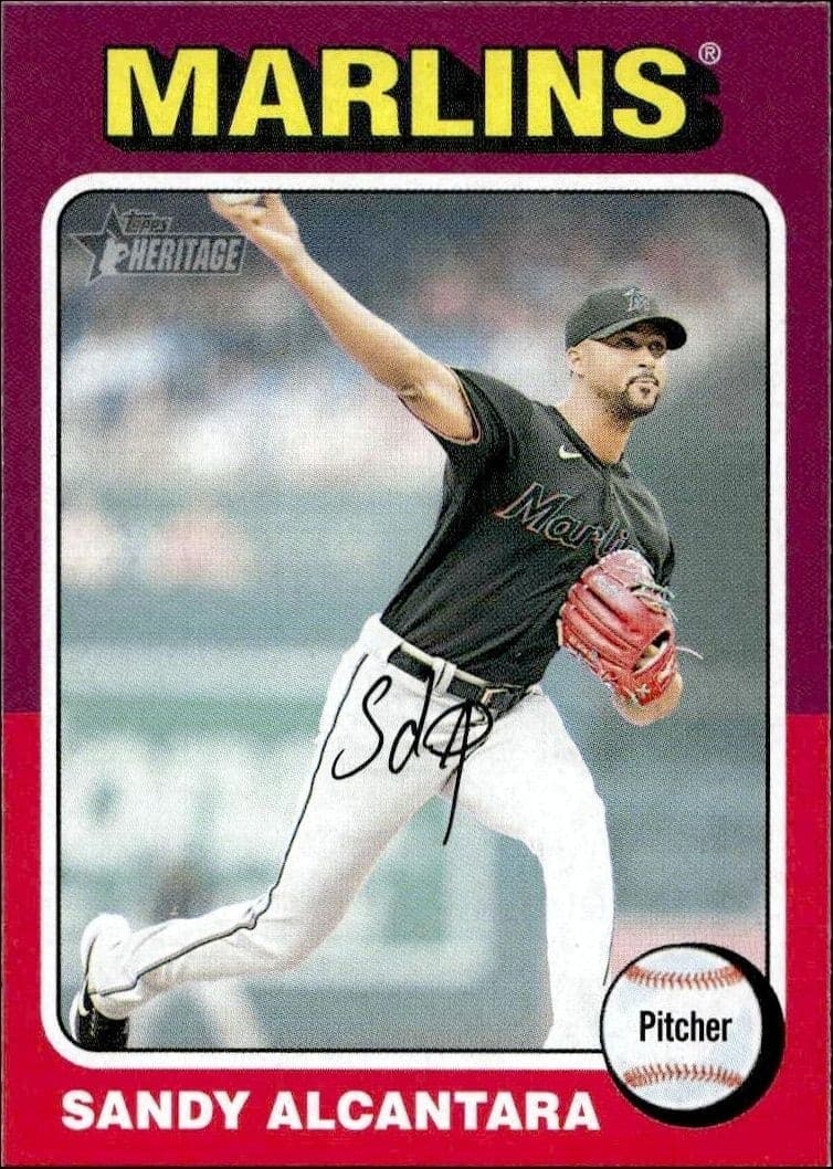2024 Topps Heritage Sandy Alcantara #484 trading card