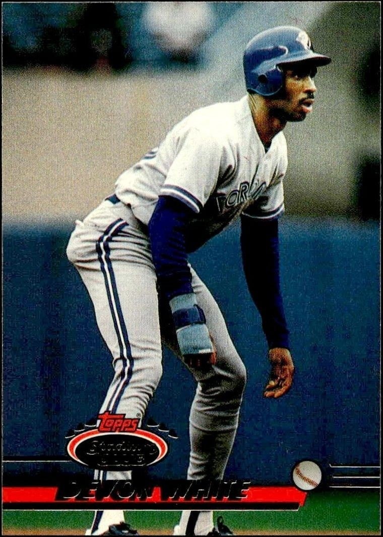 1993 Topps Stadium Club Devon White #485 trading card