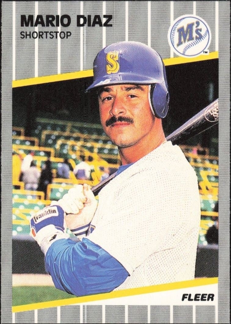 Mario Diaz 1989 Fleer #547 Baseball Trading Card - Front 1989 Fleer Mario Diaz #547 baseball trading card front