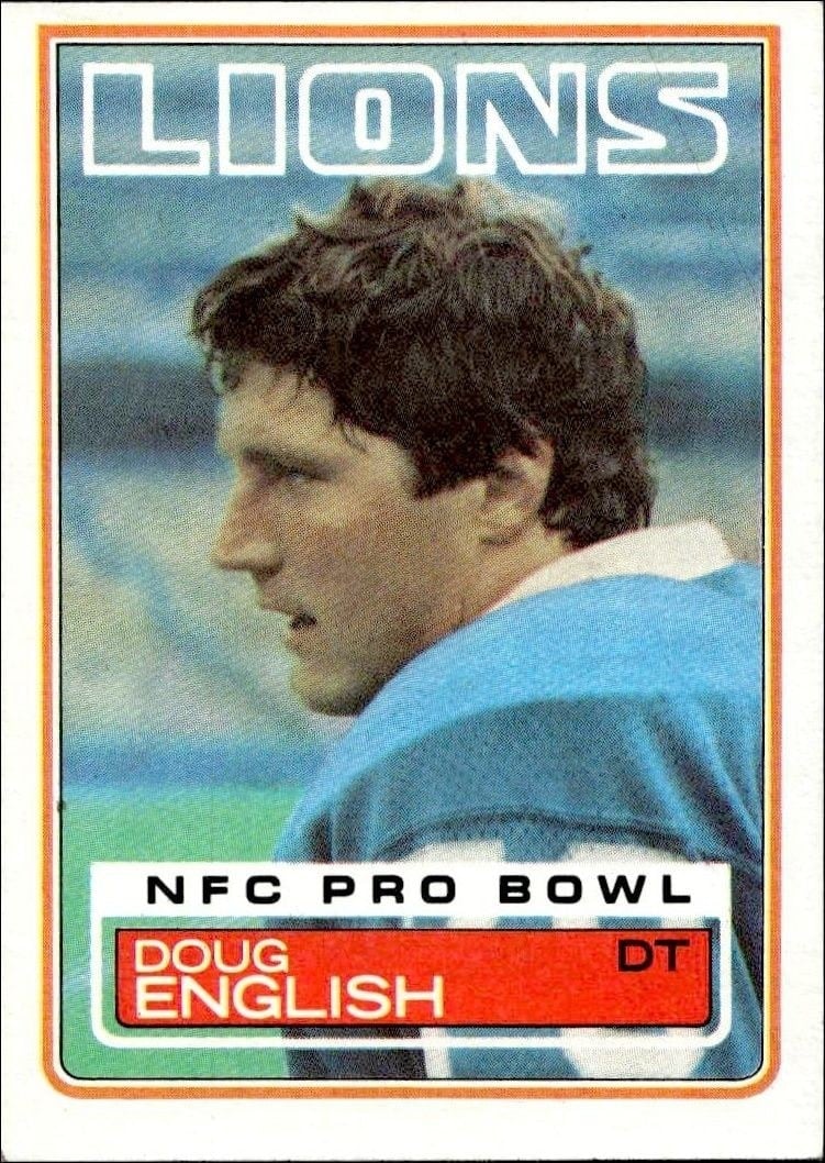 Doug English 1983 Topps #63 Football Trading Card - Front 1983 Topps Doug English #63 football trading card front