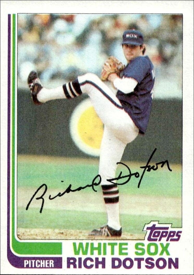 1982 Topps Rich Dotson #461 trading card