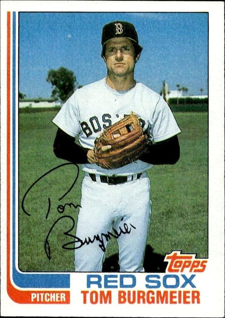 Tom Burgmeier 1982 Topps #455 Baseball Trading Card - Front 1982 Topps Tom Burgmeier #455 baseball trading card front