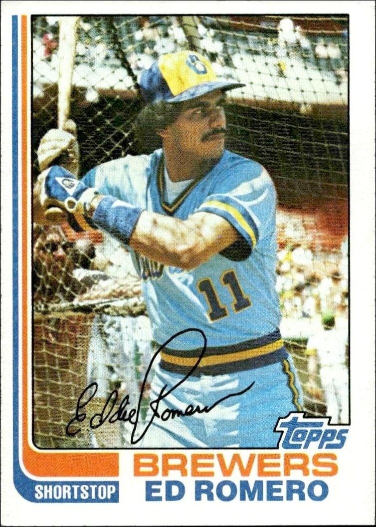 Ed Romero 1982 Topps #408 Baseball Trading Card - Front 1982 Topps Ed Romero #408 baseball trading card front