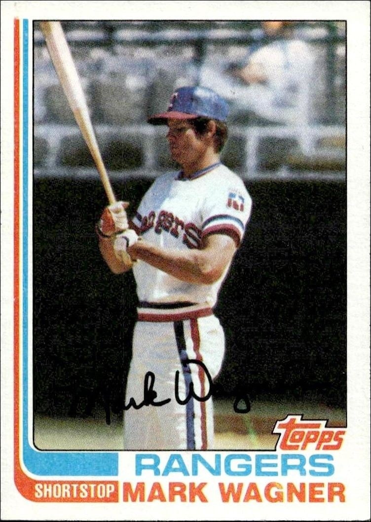 Mark Wagner 1982 Topps #443 Baseball Trading Card - Front 1982 Topps Mark Wagner #443 baseball trading card front