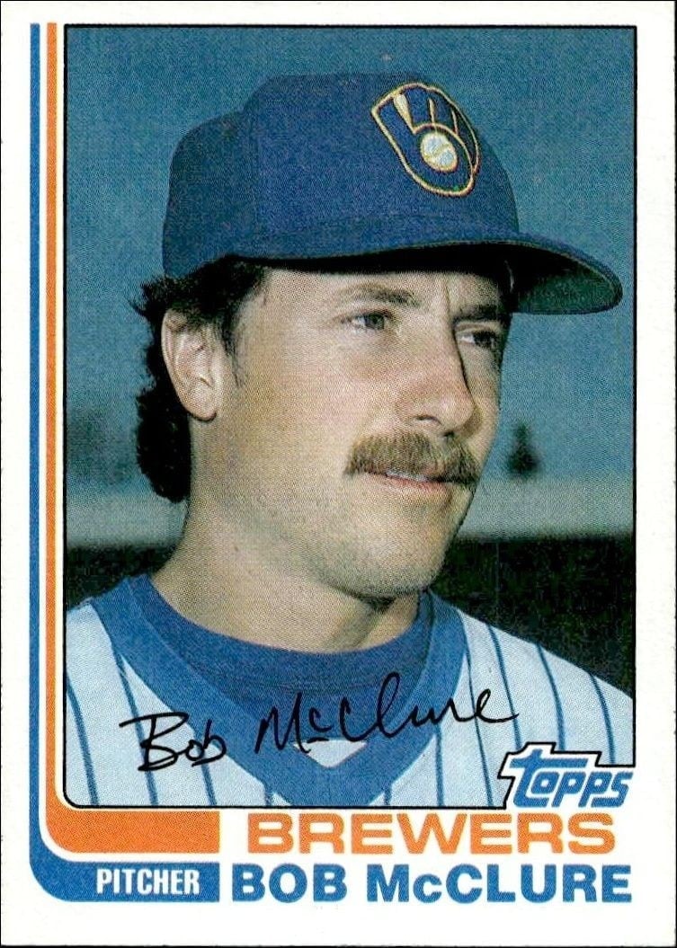 Bob McClure 1982 Topps #487 Baseball Trading Card - Front 1982 Topps Bob McClure #487 baseball trading card front