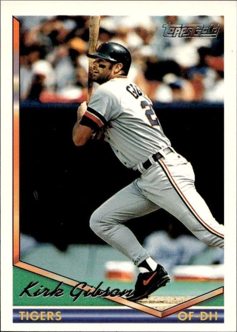 1994 Topps Gold Kirk Gibson #228 trading card