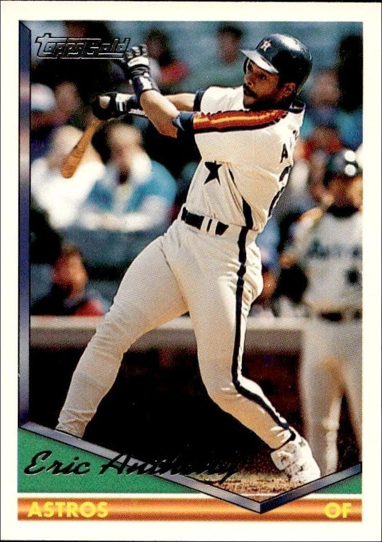 1994 Topps Gold Eric Anthony #182 trading card