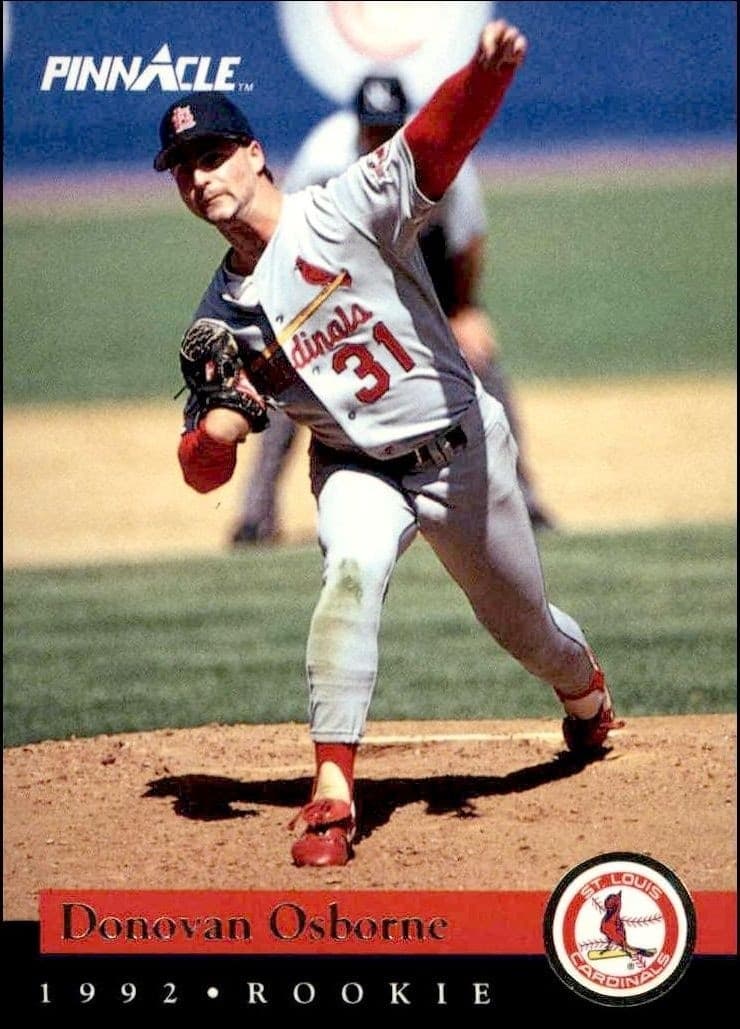 1992 Pinnacle Rookies Donovan Osborne #20 trading card