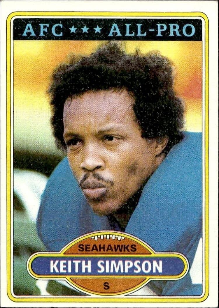 1980 Topps Keith Simpson #355 trading card
