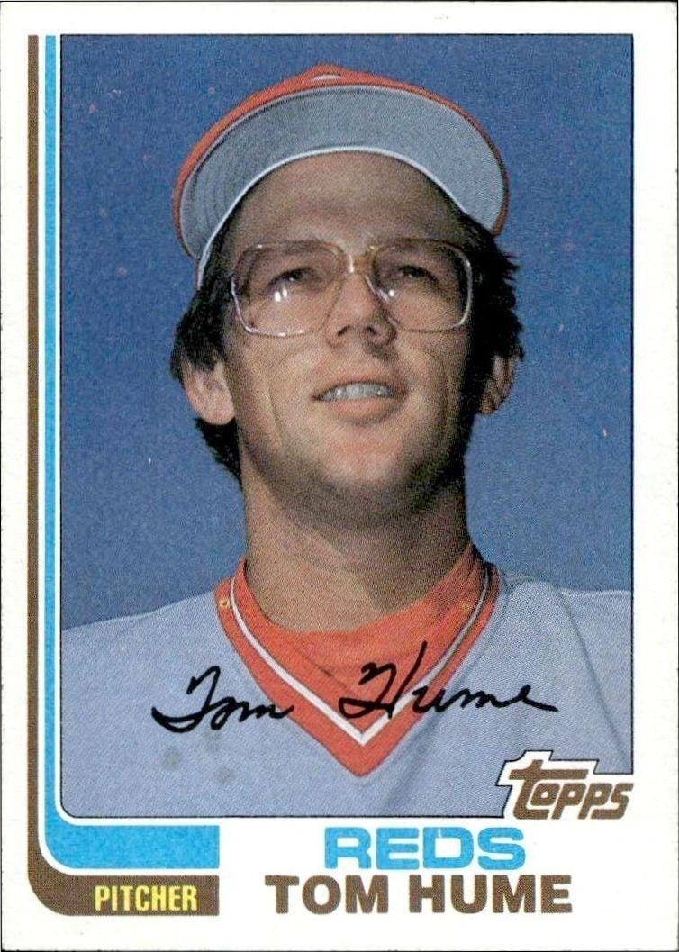 1982 Topps Tom Hume #763 trading card