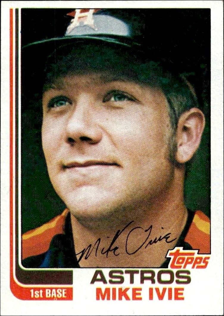 Mike Ivie 1982 Topps #734 Baseball Trading Card - Front 1982 Topps Mike Ivie #734 baseball trading card front