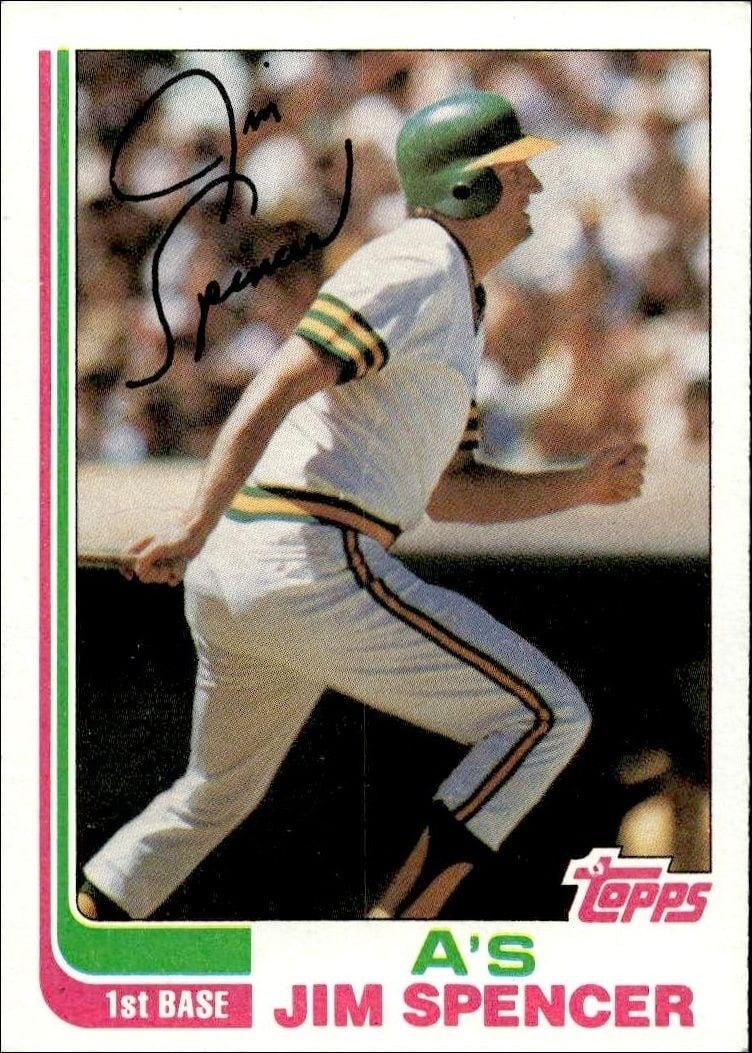 Jim Spencer 1982 Topps #729 Baseball Trading Card - Front 1982 Topps Jim Spencer #729 baseball trading card front