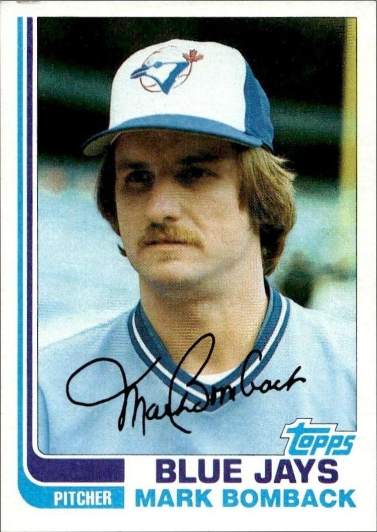 Mark Bomback 1982 Topps #707 Baseball Trading Card - Front 1982 Topps Mark Bomback #707 baseball trading card front