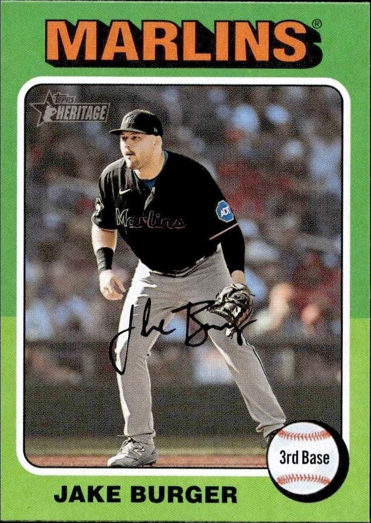 2024 Topps Heritage Jake Burger #398 trading card