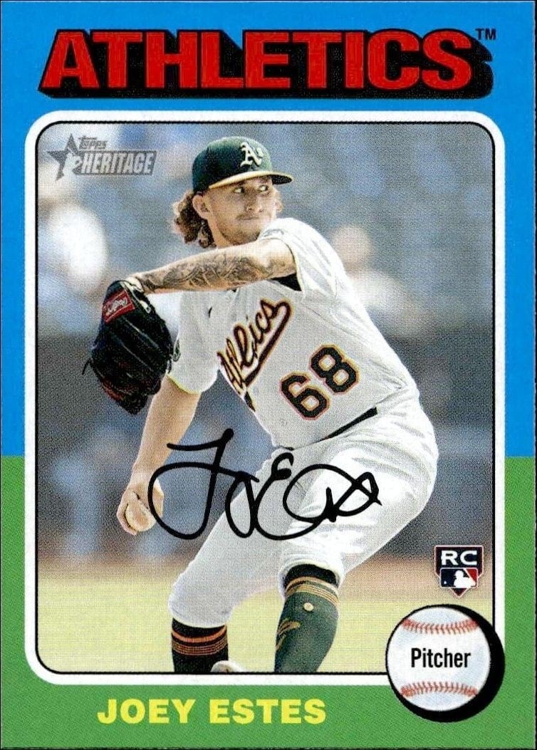 2024 Topps Heritage Joey Estes #158 trading card