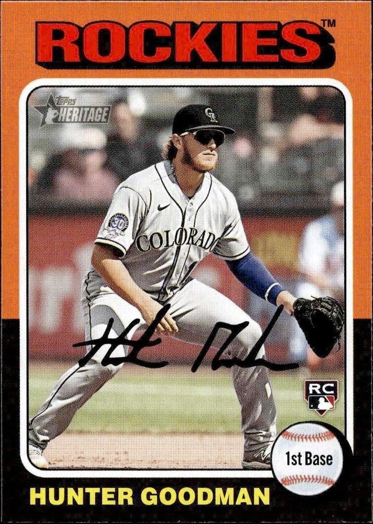 2024 Topps Heritage Hunter Goodman #379 trading card