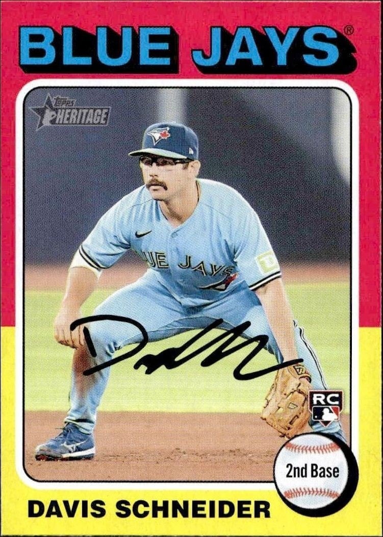 2024 Topps Heritage Davis Schneider #425 trading card
