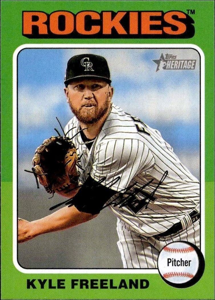 2024 Topps Heritage Kyle Freeland #31 trading card