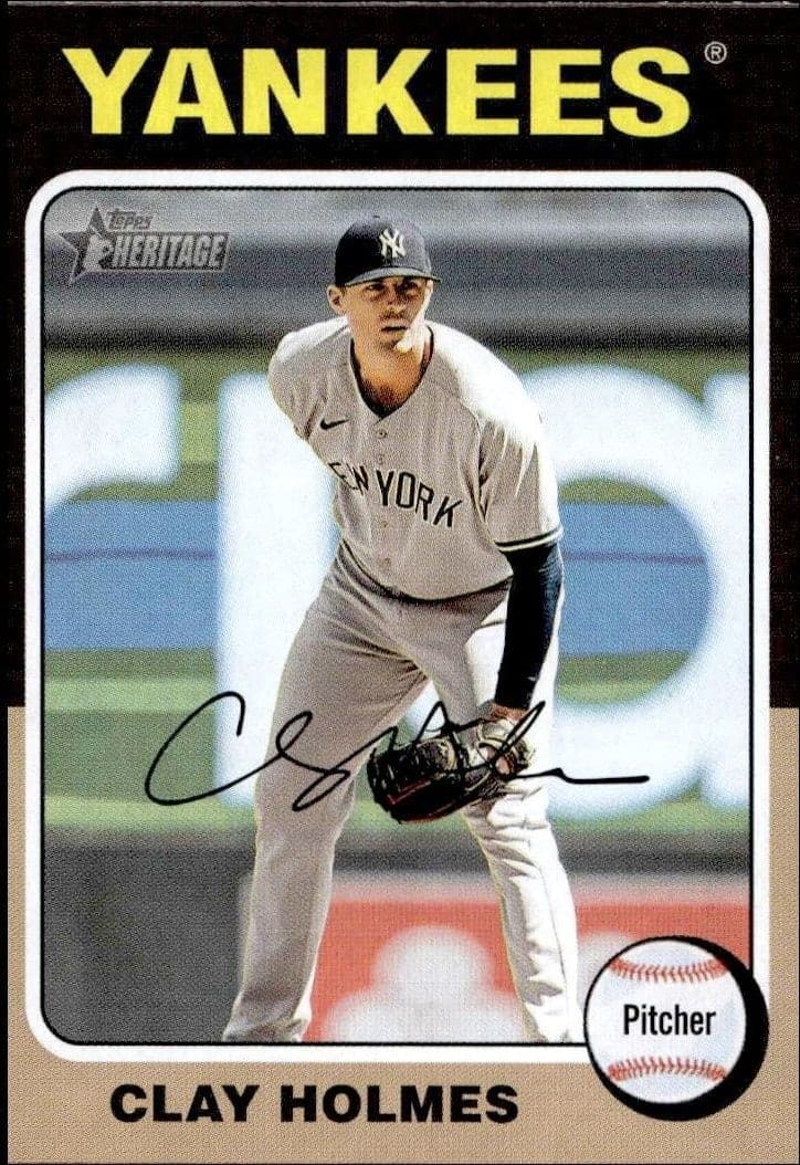 2024 Topps Heritage Clay Holmes #115 trading card