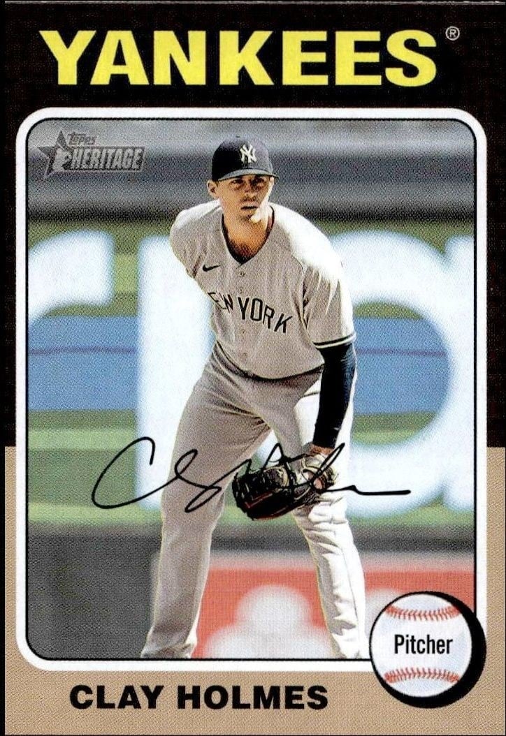 2024 Topps Heritage Clay Holmes #115 trading card