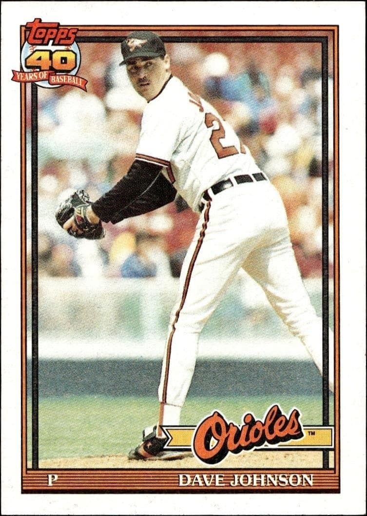 1991 Topps Dave Johnson #163 trading card