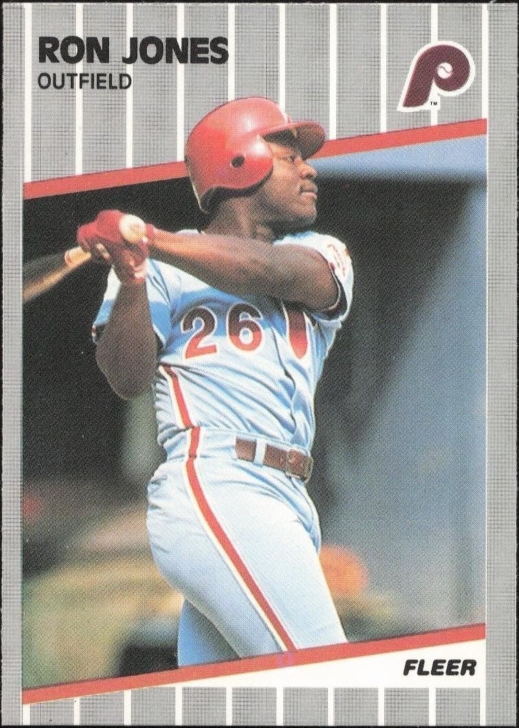Ron Jones 1989 Fleer #574 Baseball Trading Card - Front 1989 Fleer Ron Jones #574 baseball trading card front