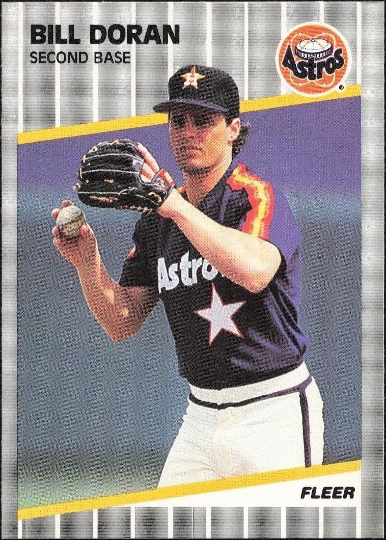 Bill Doran 1989 Fleer #357 Baseball Trading Card - Front 1989 Fleer Bill Doran #357 baseball trading card front