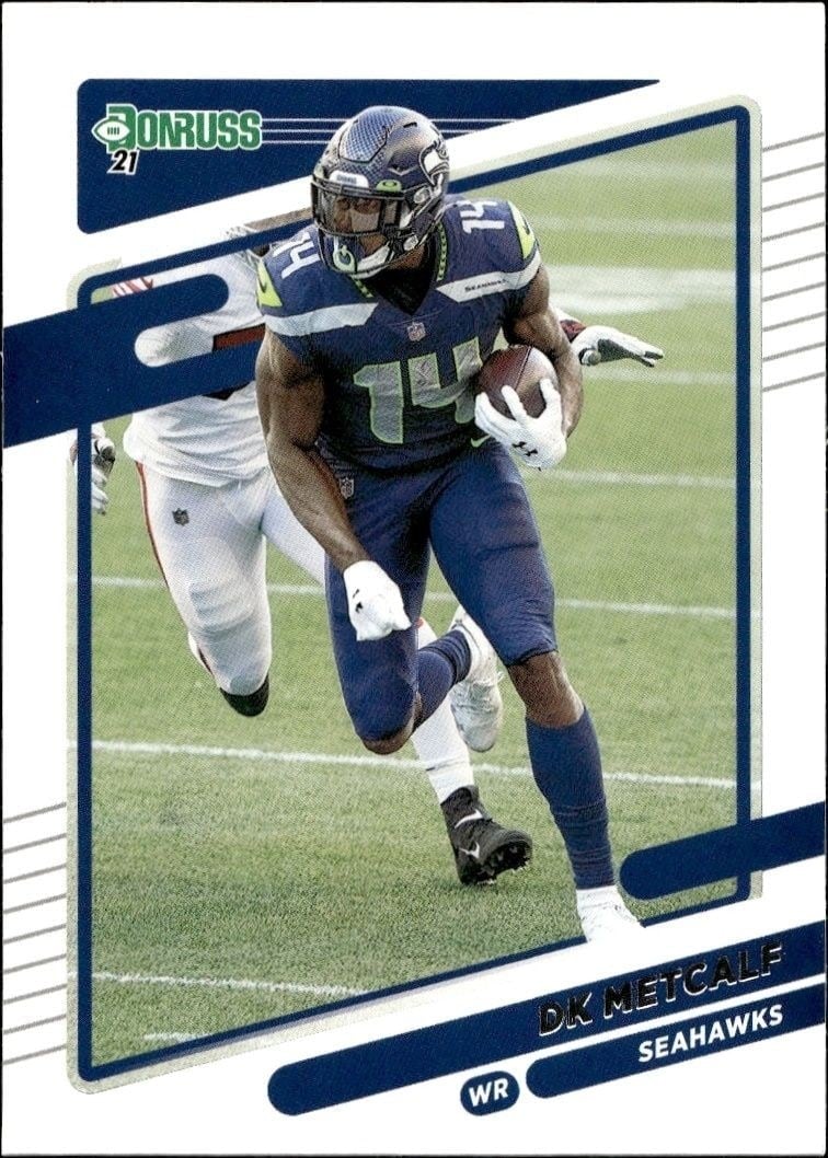 Dk Metcalf 2021 Panini Donruss #29 Football Trading Card - Front 2021 Panini Donruss Dk Metcalf #29 football trading card front