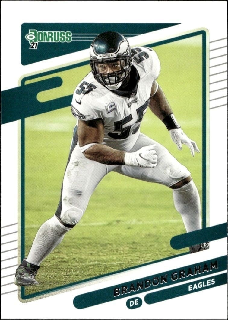 Brandon Graham 2021 Panini Donruss #114 Football Trading Card - Front 2021 Panini Donruss Brandon Graham #114 football trading card front