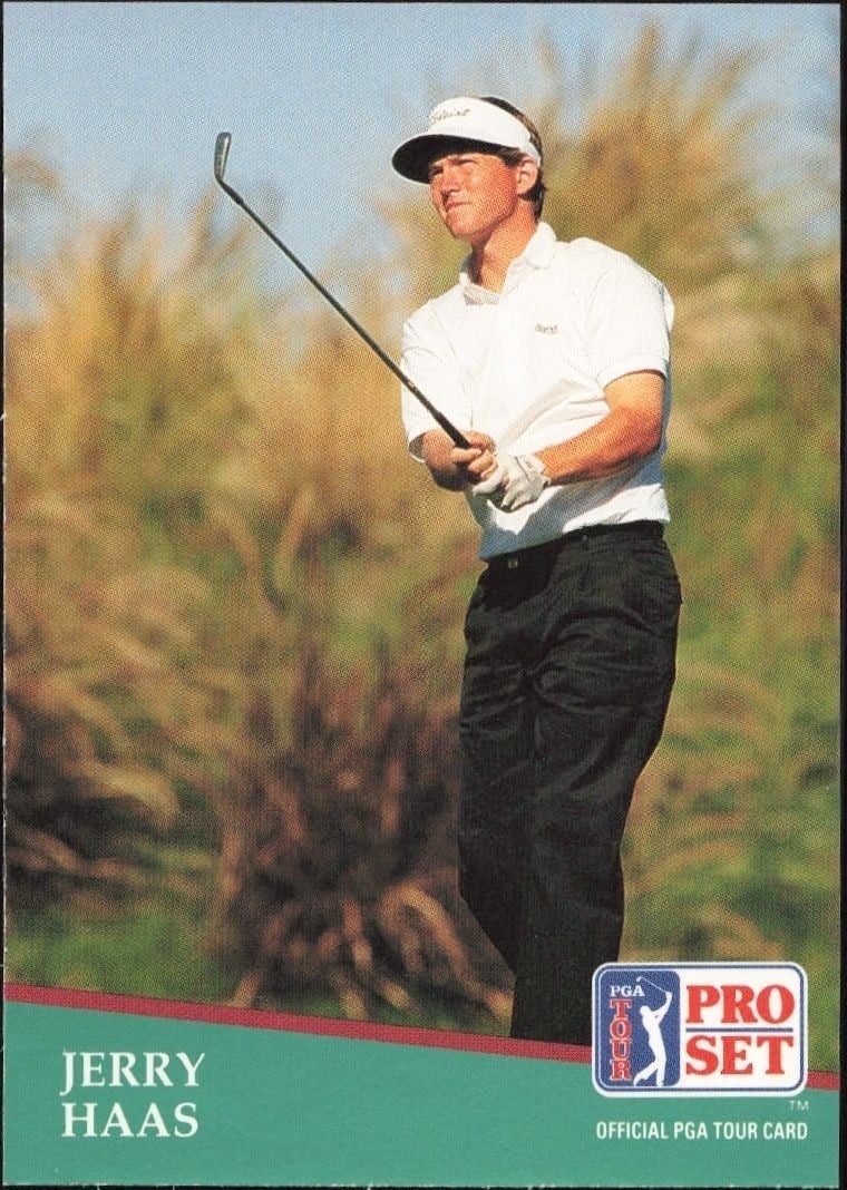 Jerry Haas 1991 Pro Set PGA Tour #31 Golf Trading Card - Front 1991 Pro Set PGA Tour Jerry Haas #31 golf trading card front