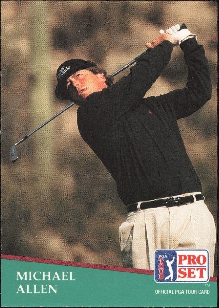 Michael Allen 1991 Pro Set PGA Tour #114 Golf Trading Card - Front 1991 Pro Set PGA Tour Michael Allen #114 golf trading card front