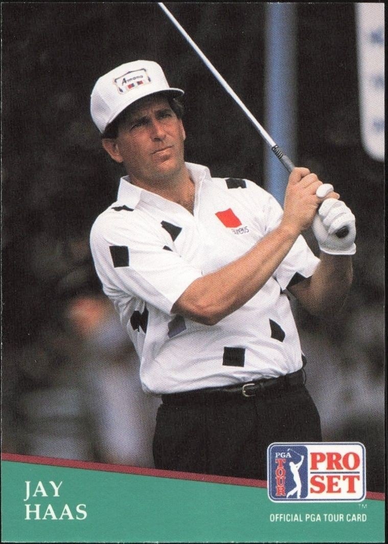 Jay Haas 1991 Pro Set PGA Tour #70 Golf Trading Card - Front 1991 Pro Set PGA Tour Jay Haas #70 golf trading card front