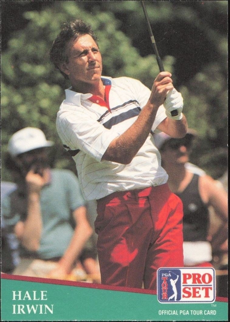 Hale Irwin 1991 Pro Set PGA Tour #97 Golf Trading Card - Front 1991 Pro Set PGA Tour Hale Irwin #97 golf trading card front