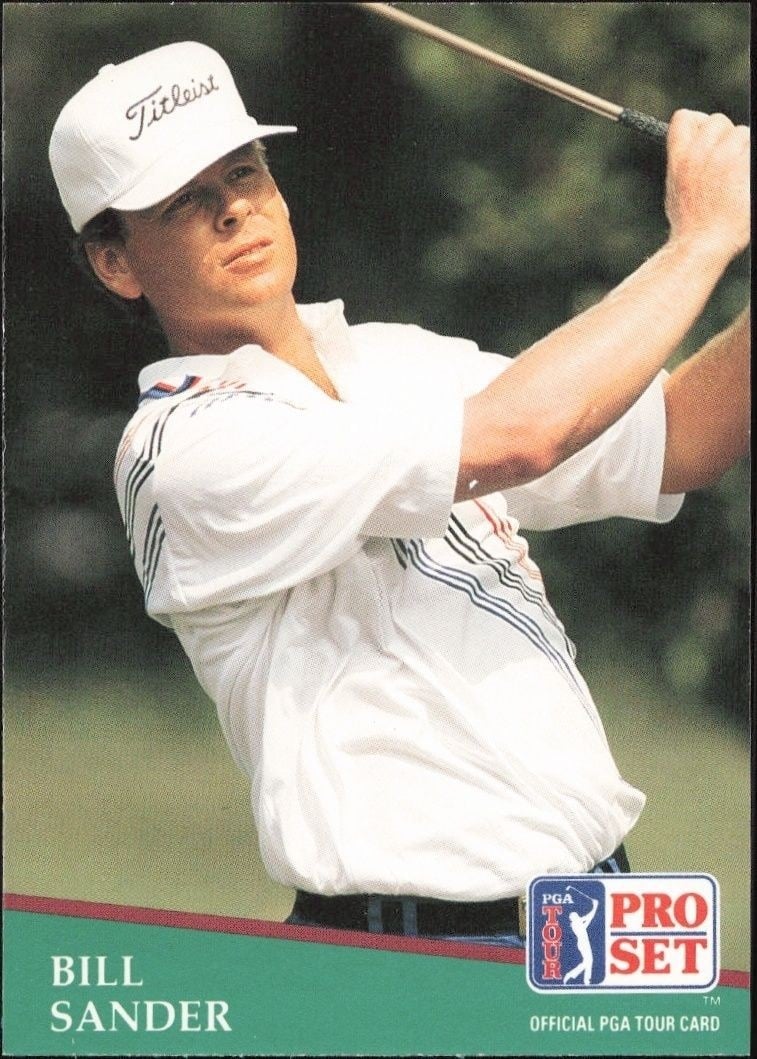 Bill Sander 1991 Pro Set PGA Tour #138 Golf Trading Card - Front 1991 Pro Set PGA Tour Bill Sander #138 golf trading card front
