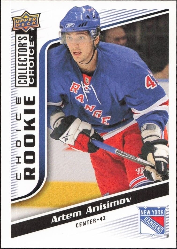 2009-10 Upper-Deck Collector's Choice Artem Anisimov #275 trading card