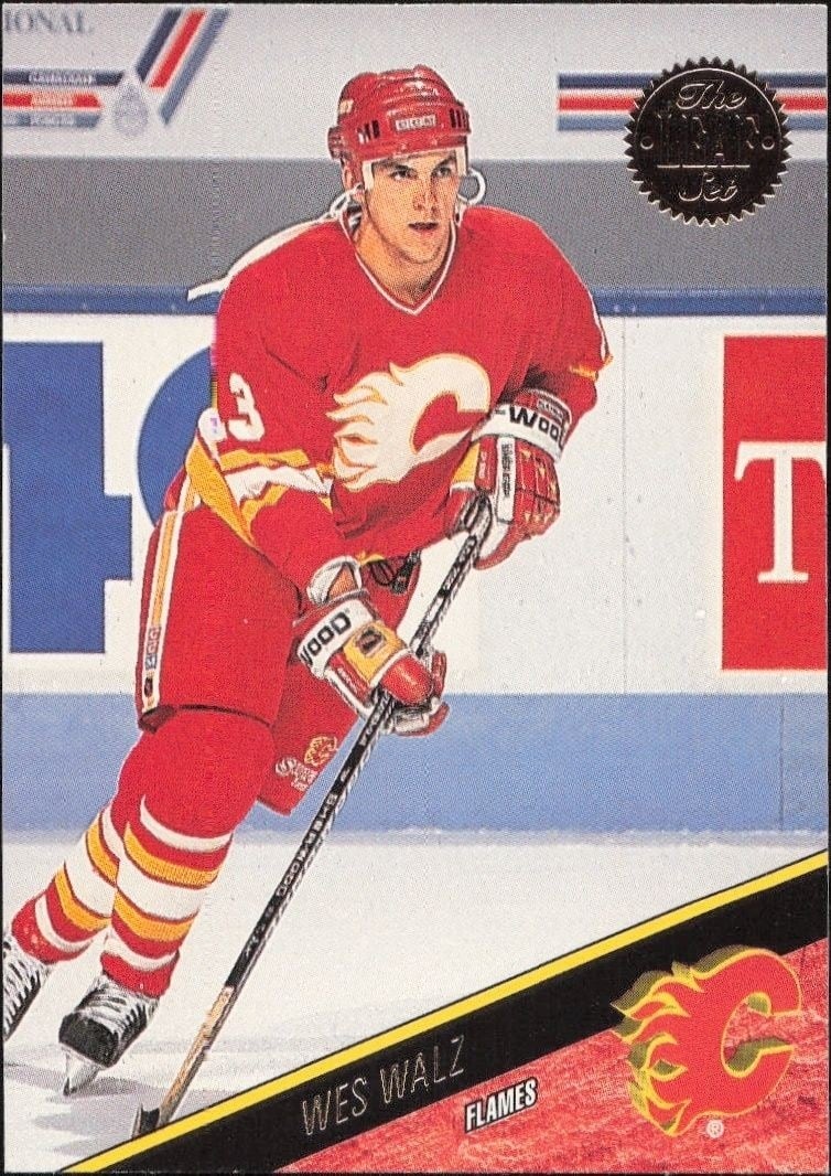 Wes Walz 1993-94 Leaf Series 2 #393 Hockey Trading Card - Front 1993-94 Leaf Series 2 Wes Walz #393 hockey trading card front