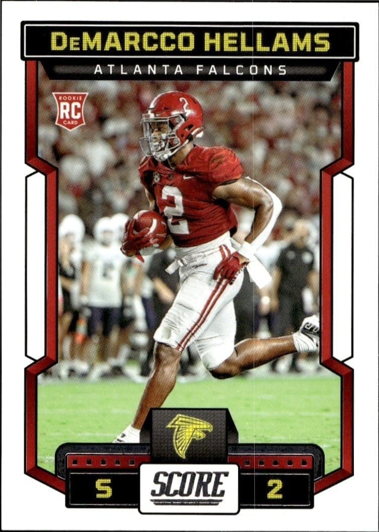 DeMarcco Hellams 2023 Panini Score #385 Football Trading Card - Front 2023 Panini Score DeMarcco Hellams #385 football trading card front