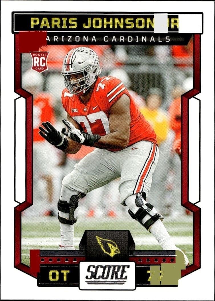 Paris Johnson Jr. 2023 Panini Score #399 Football Trading Card - Front 2023 Panini Score Paris Johnson Jr. #399 football trading card front